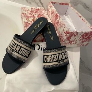 Deep Blue Dior Slides